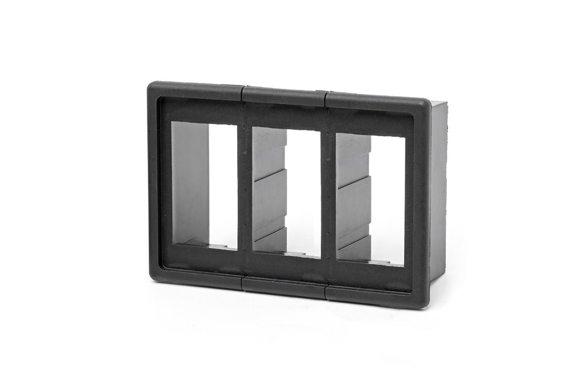 Auxiliary Switch Bezel - Rough Country - Triple - Black